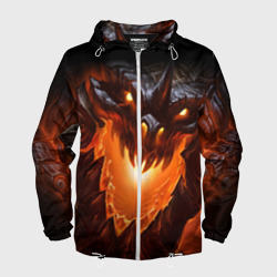 Мужская ветровка 3D Огнедышащий дракон