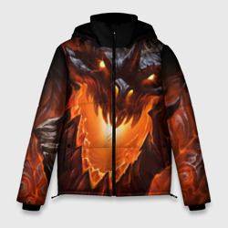 Мужская зимняя куртка 3D Огнедышащий дракон