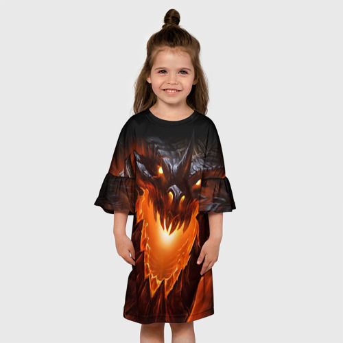 Детское платье 3D Огнедышащий дракон - фото 4