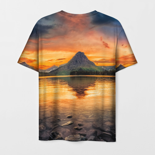 Мужская футболка 3D Гора, цвет 3D печать - фото 2