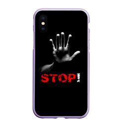 Чехол для iPhone XS Max матовый Stop!