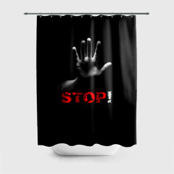 Штора 3D для ванной Stop!