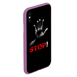 Чехол для iPhone XS Max матовый Stop! - фото 2