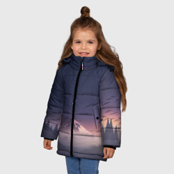 Зимняя куртка для девочек 3D Ночное небо - фото 2