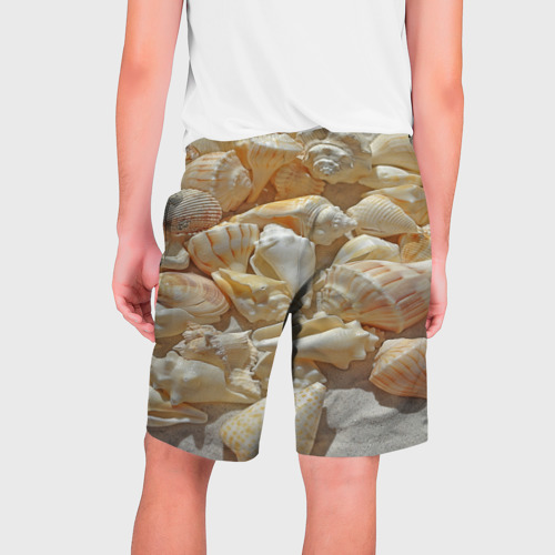 Мужские шорты 3D ракушки на песке, цвет 3D печать - фото 2