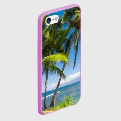 Чехол для iPhone 5/5S матовый Пальмы - фото 2