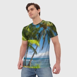 Мужская футболка 3D Пальмы - фото 2