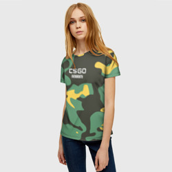 Женская футболка 3D Cs:go - Overgrowth Камуфляж - фото 2