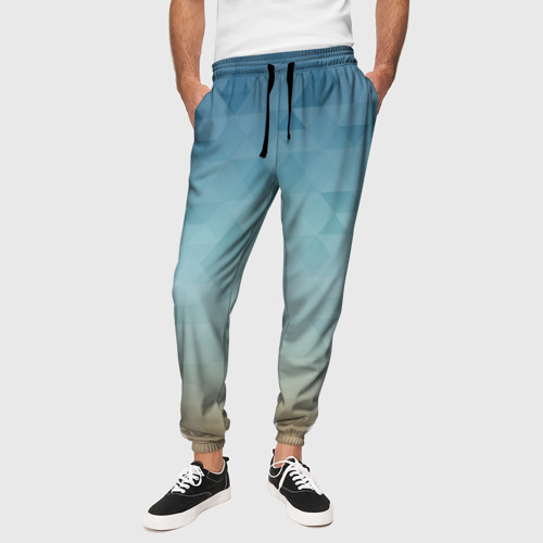 Мужские брюки 3D Ромбы, цвет 3D печать - фото 4