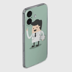 Чехол для iPhone 16 силиконовый с защитой камеры Доктор - фото 2