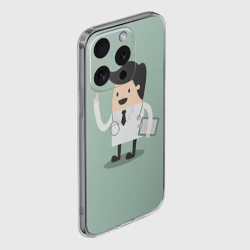 Чехол для iPhone 15 Pro Max силиконовый с защитой камеры Доктор - фото 2