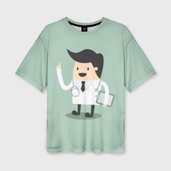 Женская футболка oversize 3D Доктор