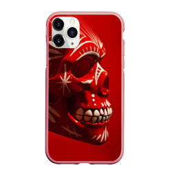 Чехол для iPhone 11 Pro Max матовый Красный череп