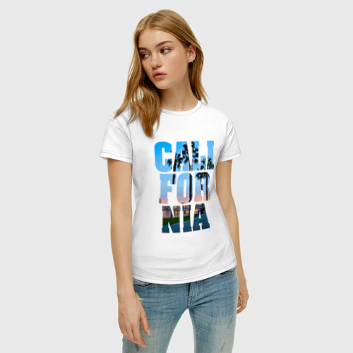 Женская футболка хлопок Калифорния 2 - фото 3
