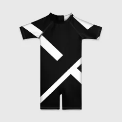 Детский купальный костюм 3D Black and White