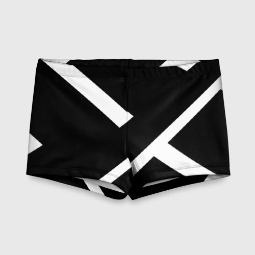 Детские купальные плавки 3D Black and White