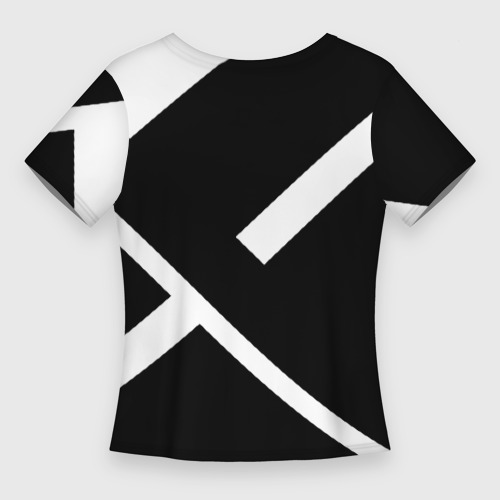 Женская футболка 3D Slim Black and White, цвет 3D печать - фото 2