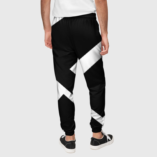 Мужские брюки 3D Black and White, цвет 3D печать - фото 5