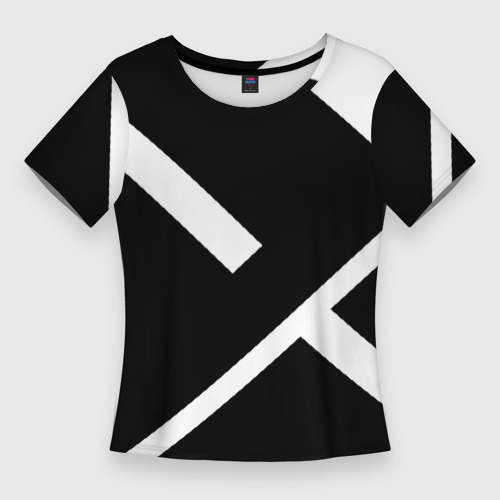 Женская футболка 3D Slim Black and White, цвет 3D печать