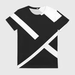 Женская футболка 3D Black and White