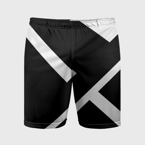 Мужские шорты спортивные Black and White, цвет 3D печать