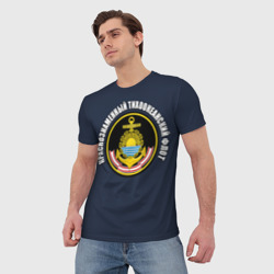 Мужская футболка 3D Краснознам тихоокеанский флот - фото 2