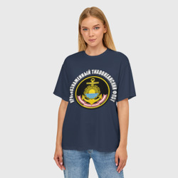 Женская футболка oversize 3D Краснознам тихоокеанский флот - фото 2