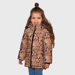 Зимняя куртка для девочек 3D Николас Кейдж - фото 2