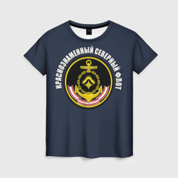 Женская футболка 3D Краснознаменный северный флот