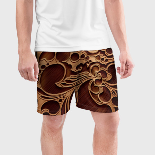 Мужские шорты спортивные Королевский узор, цвет 3D печать - фото 3