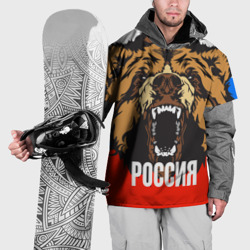 Накидка на куртку 3D Россия - агрессивный медведь