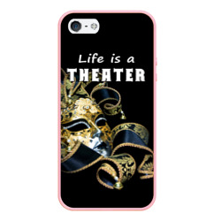 Чехол для iPhone 5/5S матовый Жизнь - это театр