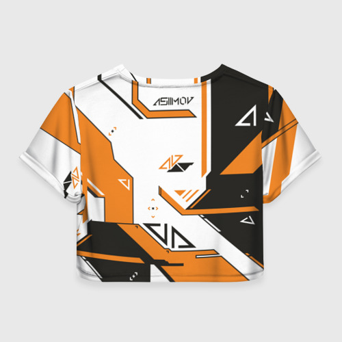 Женская футболка Crop-top 3D cs go Asiimov, цвет 3D печать - фото 2