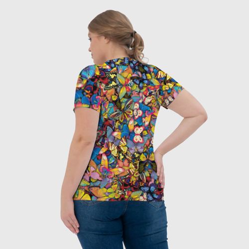 Женская футболка 3D Бабочки, цвет 3D печать - фото 7