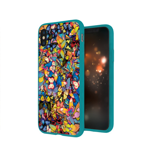 Чехол для Apple iPhone X силиконовый глянцевый Бабочки Фото 01 Чехол для Apple iPhone X силиконовый глянцевый Бабочки Фото 01