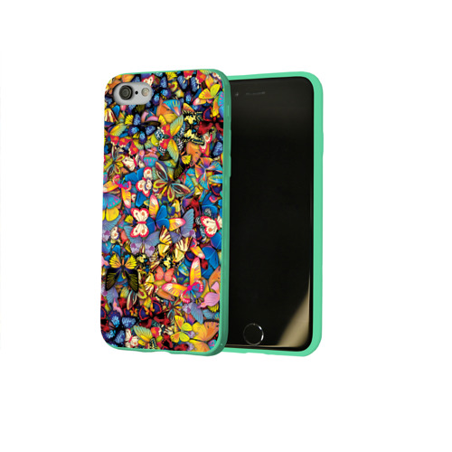 Чехол для Apple iPhone 8 силиконовый глянцевый Бабочки Фото 01 Чехол для Apple iPhone 8 силиконовый глянцевый Бабочки Фото 01