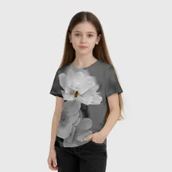 Детская футболка 3D Пчела на цветах - фото 2