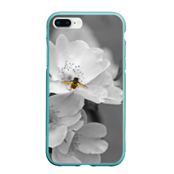 Чехол для iPhone 7Plus/8 Plus матовый Пчела на цветах