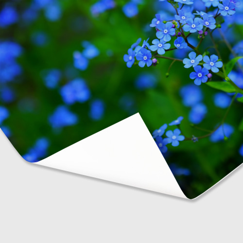 Бумага для упаковки 3D Синие цветы - фото 3