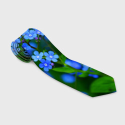 Галстук 3D Синие цветы