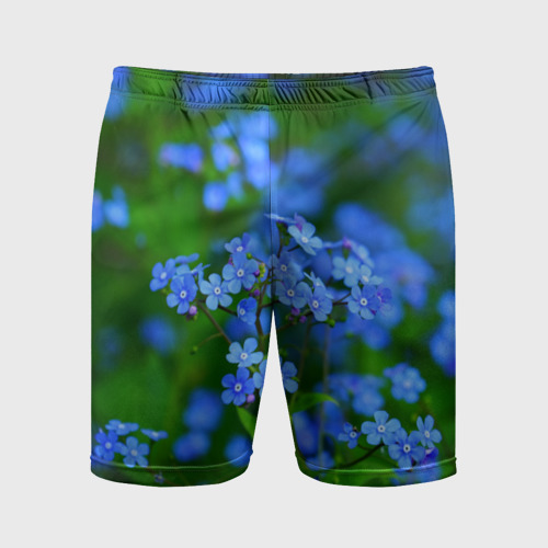 Мужские шорты спортивные Синие цветы