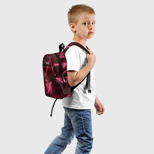 Детский рюкзак 3D с принтом Текстура, вид сзади #1