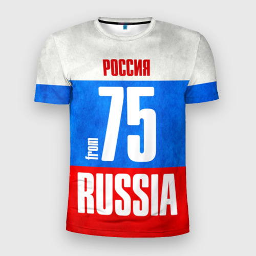 Мужская футболка 3D Slim Russia (from 75), цвет 3D печать
