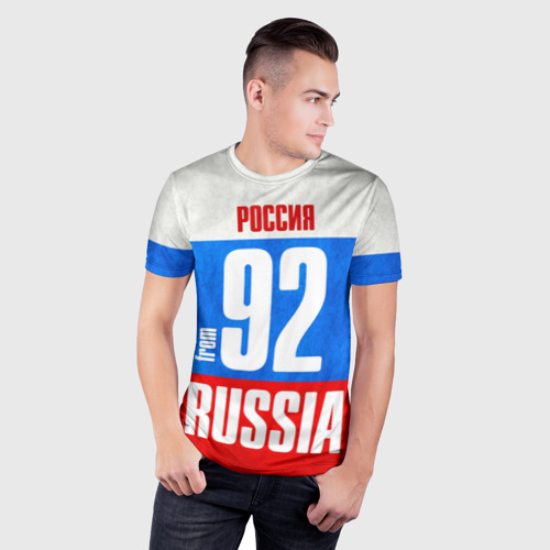 Мужская футболка 3D Slim Russia (from 92), цвет 3D печать - фото 3