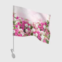 Флаг для автомобиля Нежные розы
