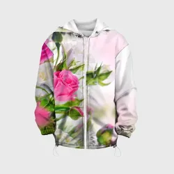 Детская куртка 3D Алые розы