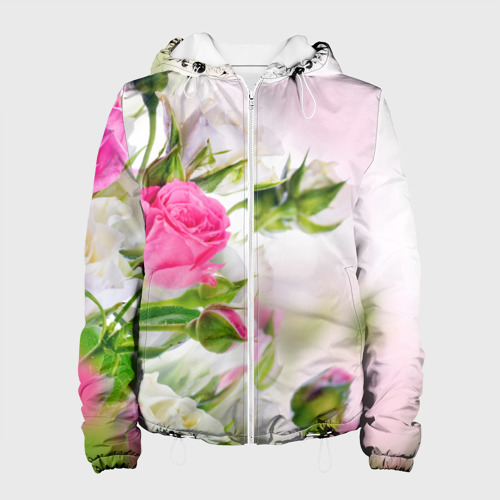 Женская Куртка демисезонная Алые розы
