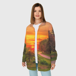 Женская рубашка oversize 3D Канада - фото 2