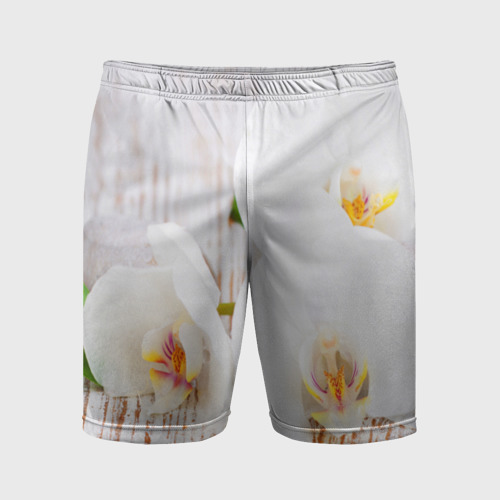 Мужские шорты спортивные Орхидея, цвет 3D печать