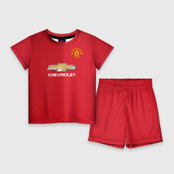 Детский костюм с шортами 3D Манчестер Юнайтед форма